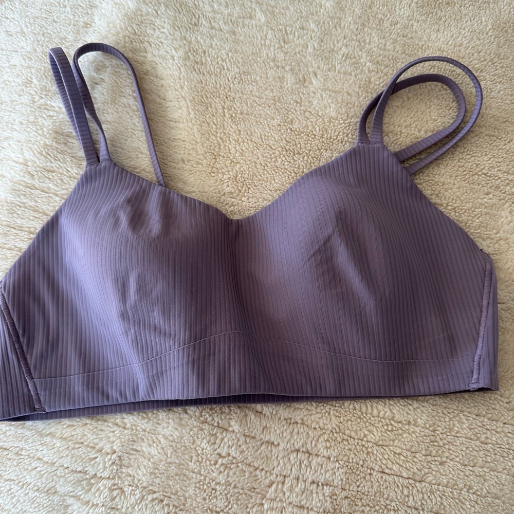 Lululemon like a cloud bra ribbed purple ash